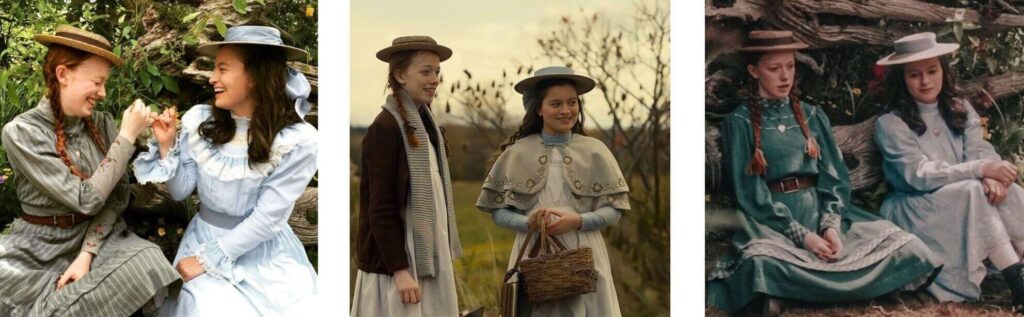 Série de tv Anne with an e estilo cottaggecore moda em anne com e 
tendências