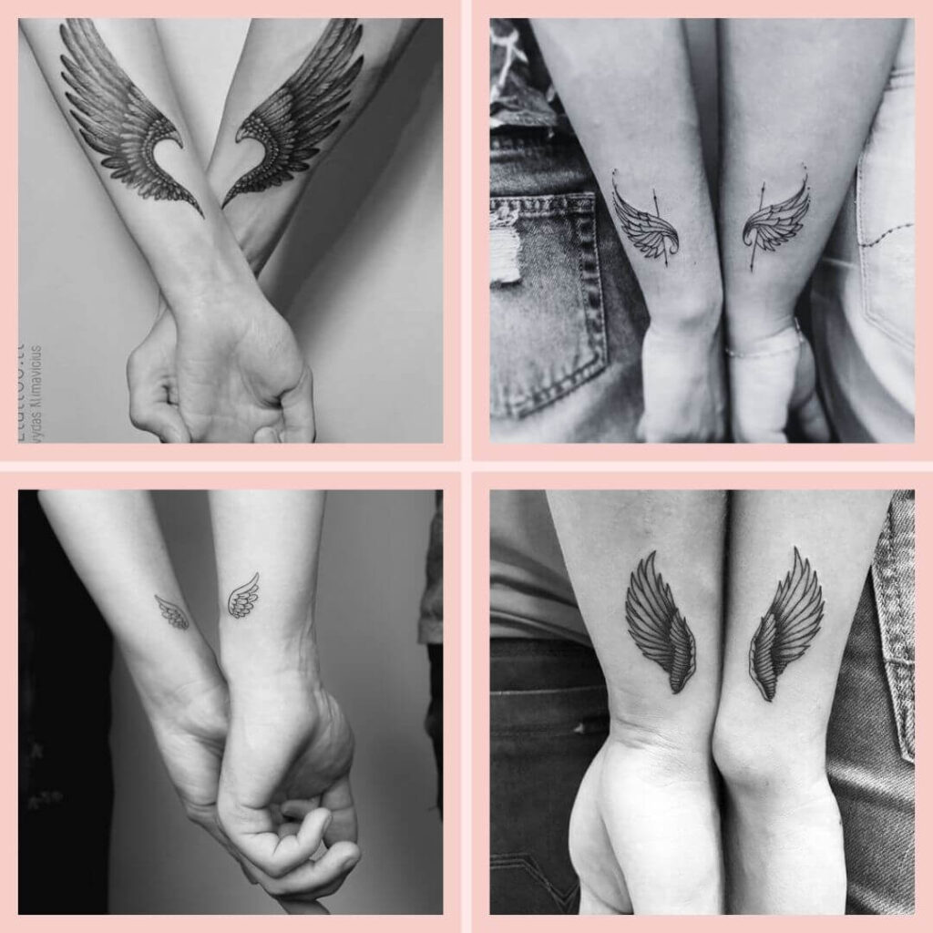 tatuagem casal asas