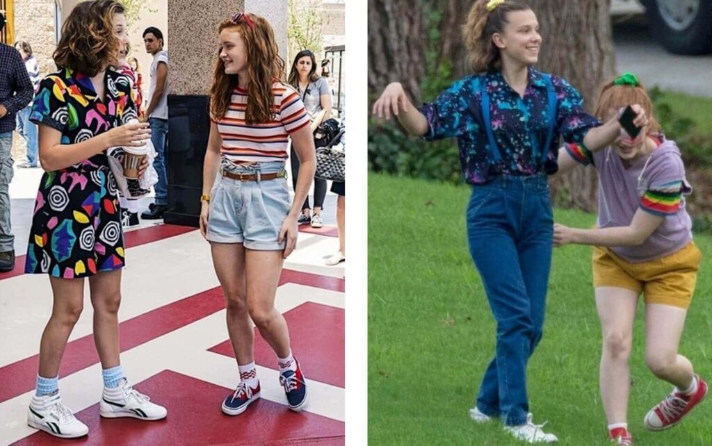 moda anos 80, série de tv stranger things, tendências mom jeans