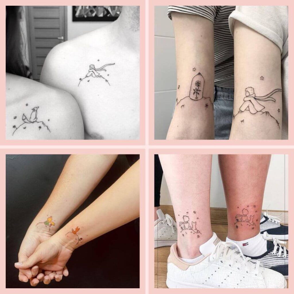 tatuagem casal pequeno príncipe