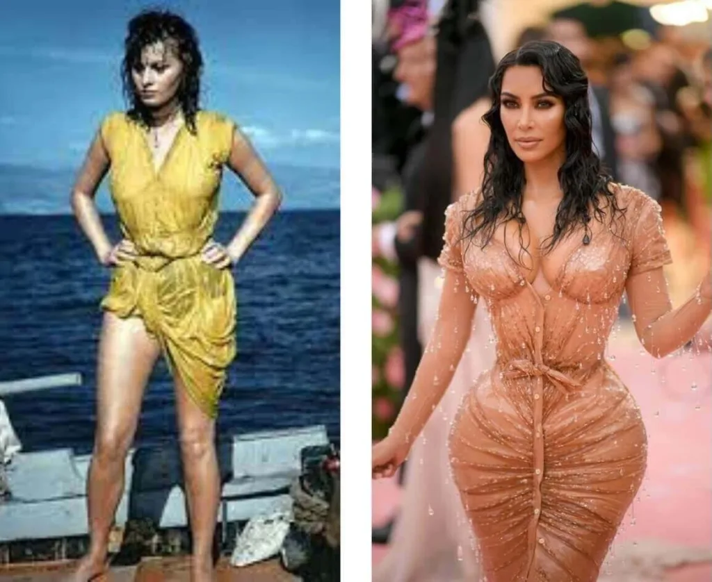 Sophia Loren vestido que inspirou roupa kim kardashian no met gala 2019