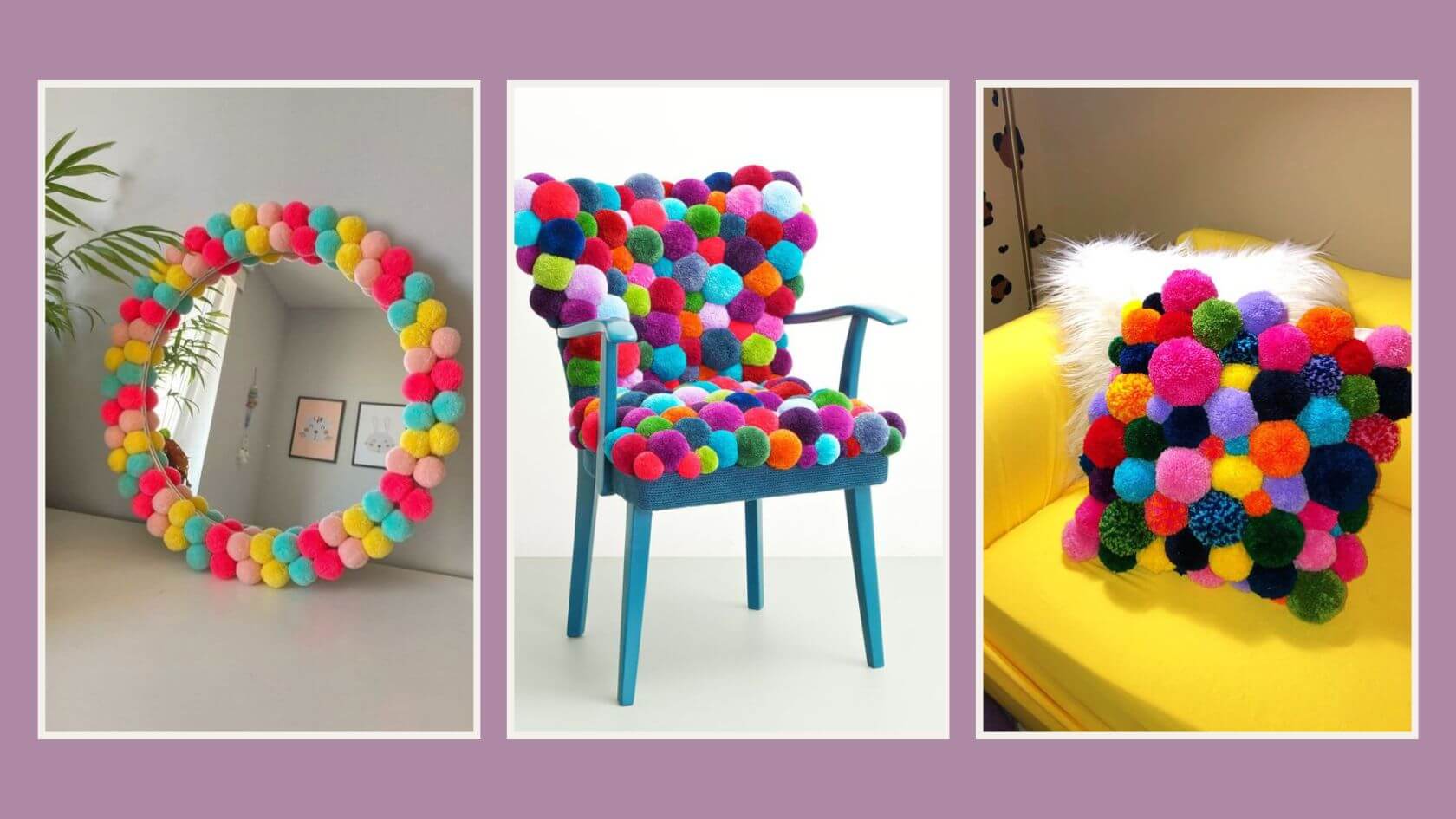 Pons Color Técnica de decoração com pom pons, faça você mesma!