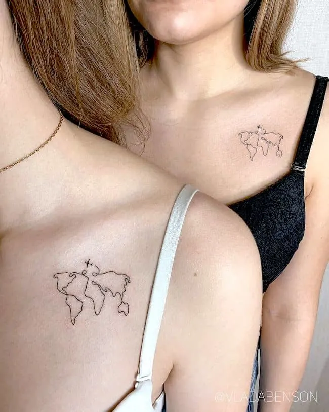 tatuagem mãe e filha viagens