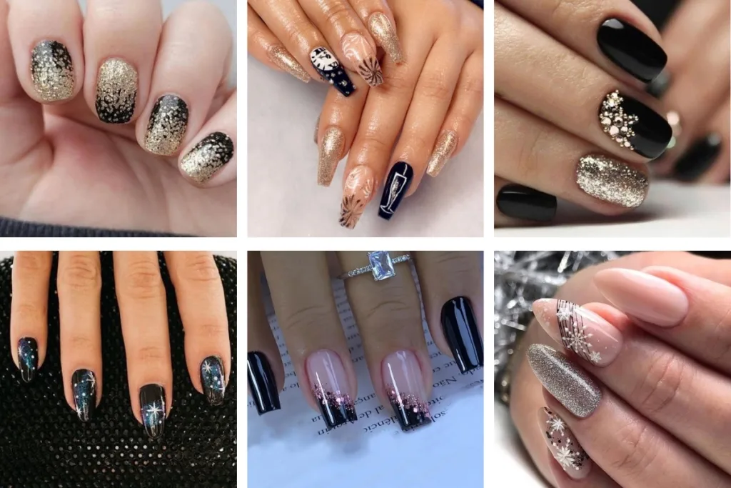 unhas decoradas com glitter