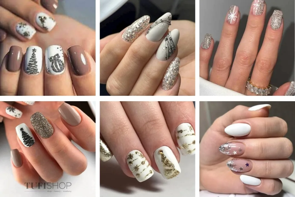 unhas decoradas para Natal