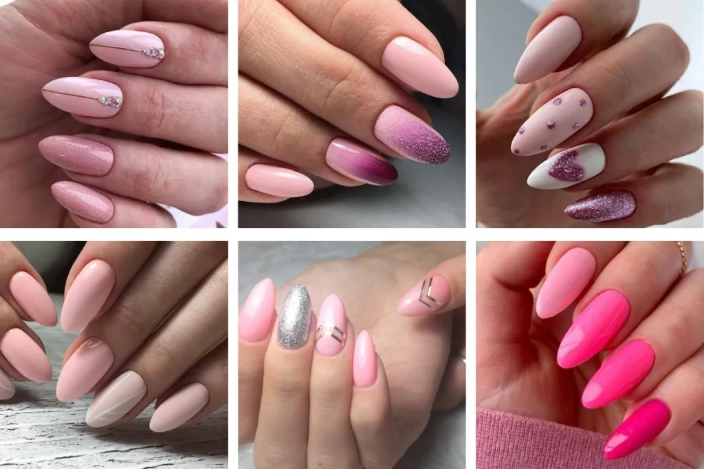 unhas decoradas rosa