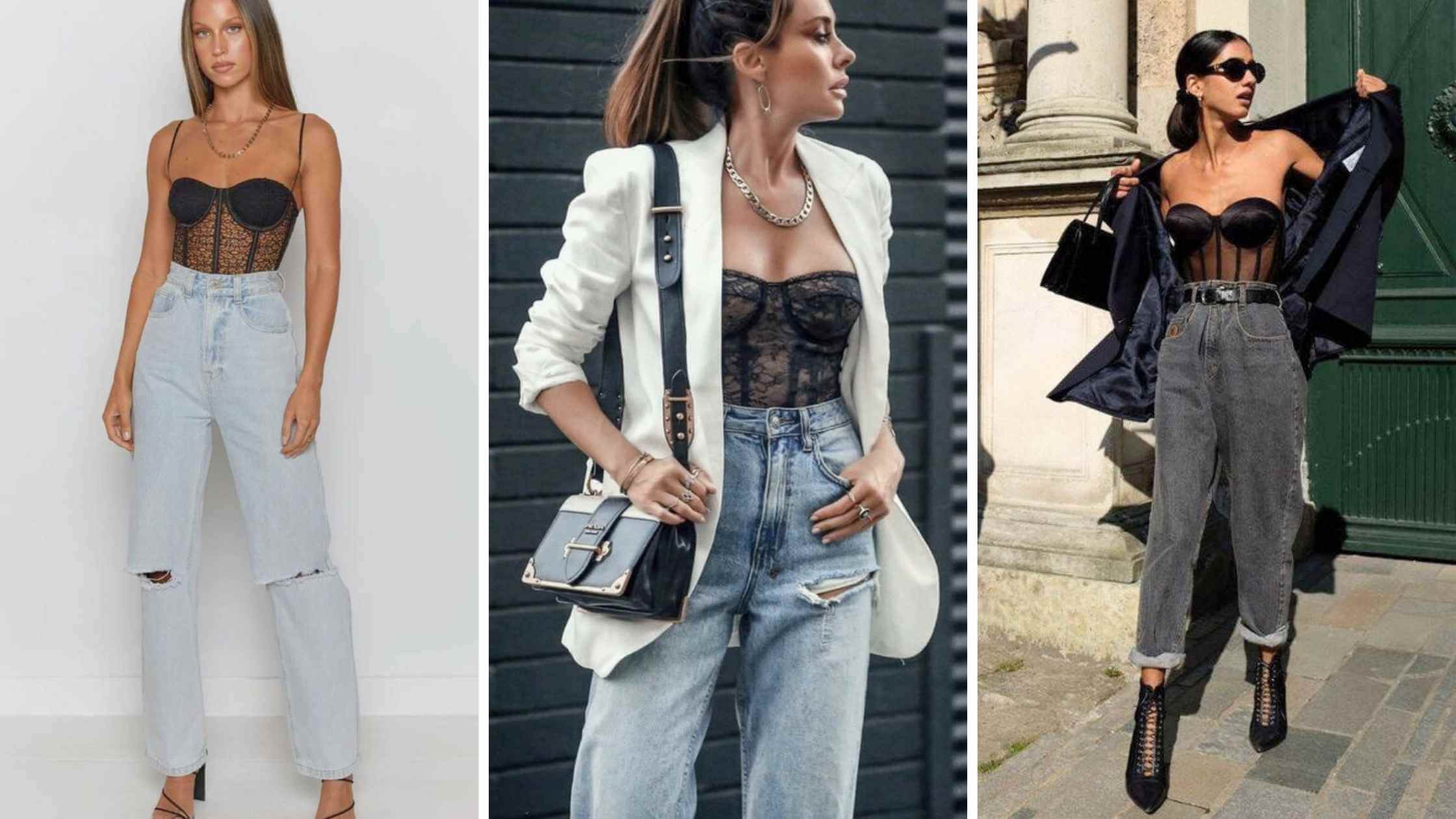 Fotos de mulheres vestindo body com calça jeans