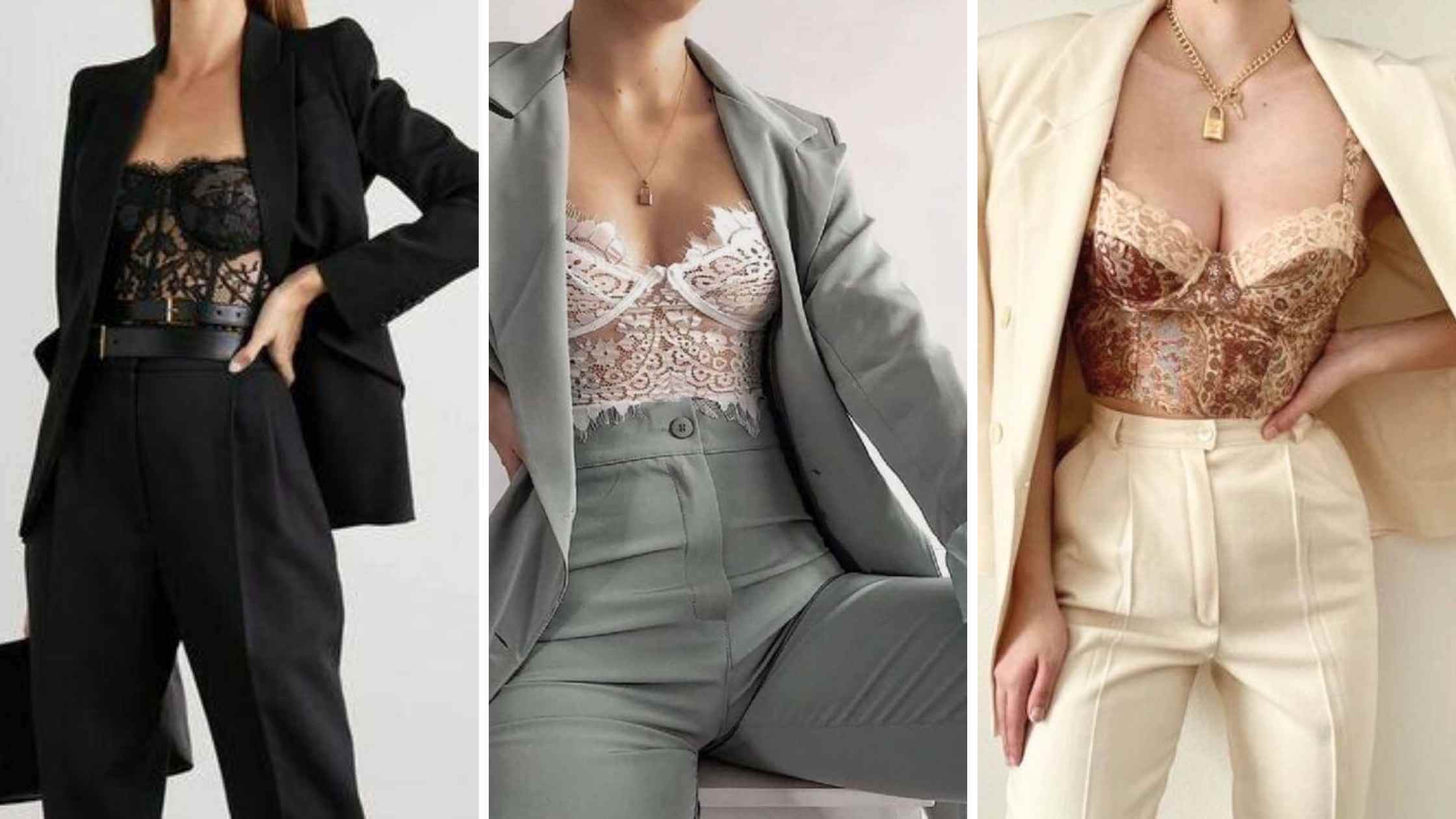 Fotos de mulheres vestindo body com blazer