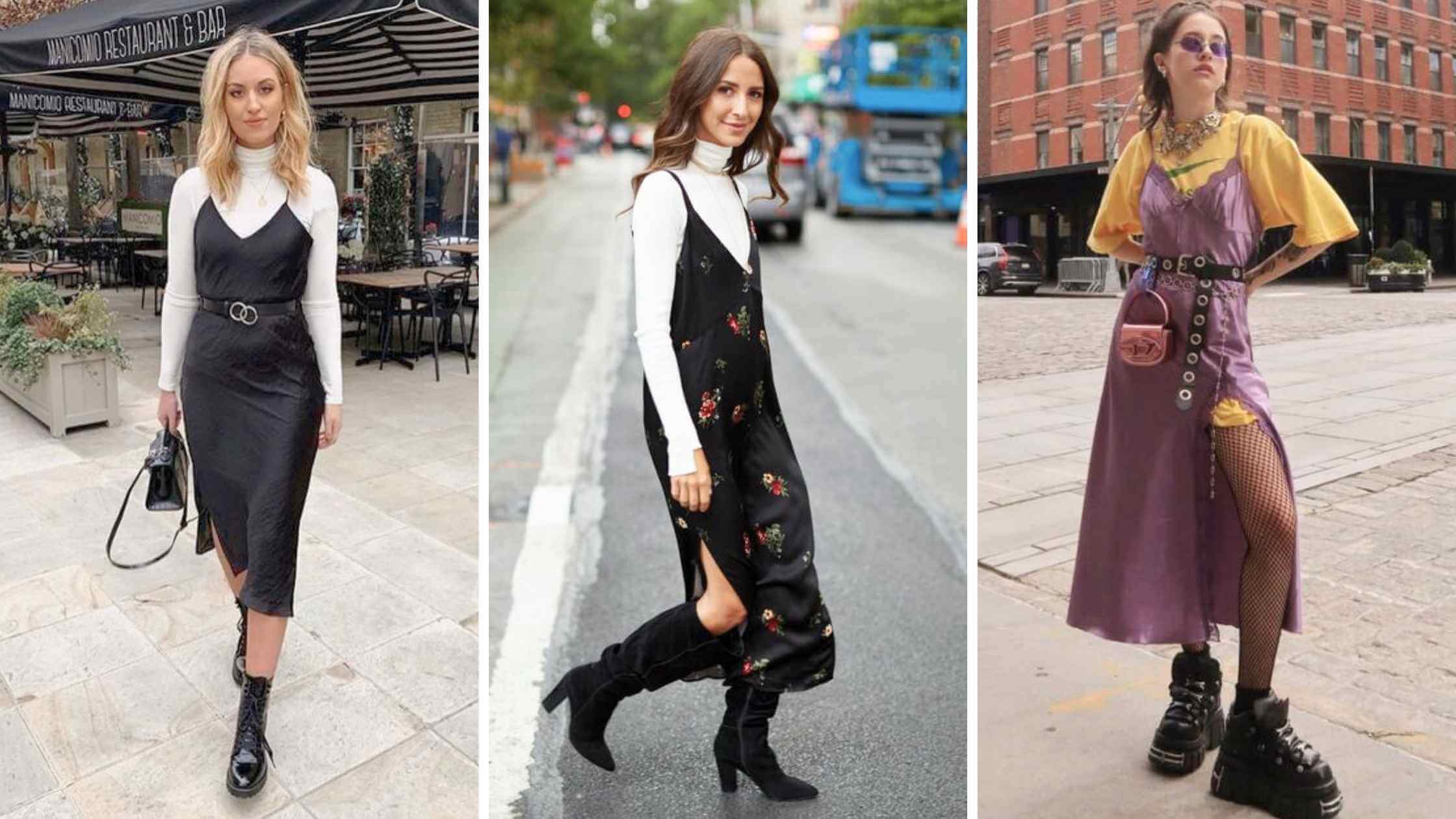 Fotos de mulheres usando vestido com sobreposição layering